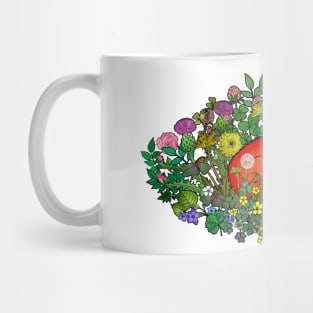 Sleepy Fox In a Wildflower Meadow Mug